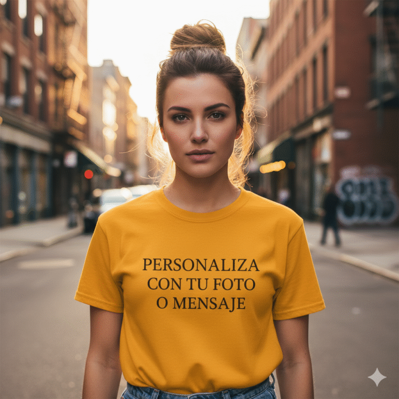 camiseta personalizada con tu foto o frase – unisex gildan 5000 | impresión frontal | regalo original y exclusivo