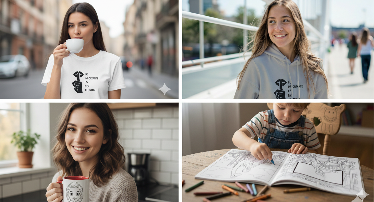 Mujer joven con camiseta personalizada con mensaje inspirador