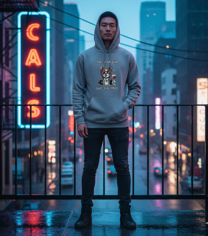 sudadera con capucha unisex prémium ¡para un dia que salimos! | laneseven ls13001