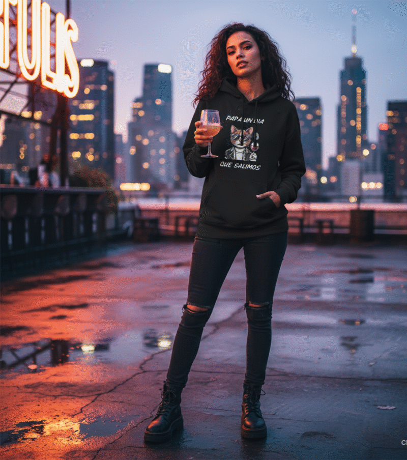 sudadera con capucha unisex prémium ¡para un dia que salimos! | laneseven ls13001