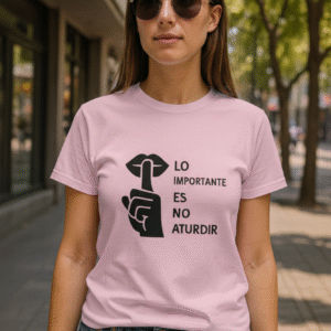 camiseta lo importante es no aturdir diseño ironico minimalista regalo original